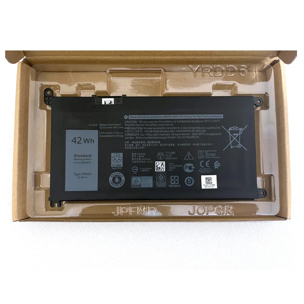 Imagem -05 - Original Genuíno Yrdd6 11.4v 42wh Bateria do Portátil para Dell Latitude 3310 2-em1 5000 P93g001 Vm732 Vostro 3491 5481 5490 Novo