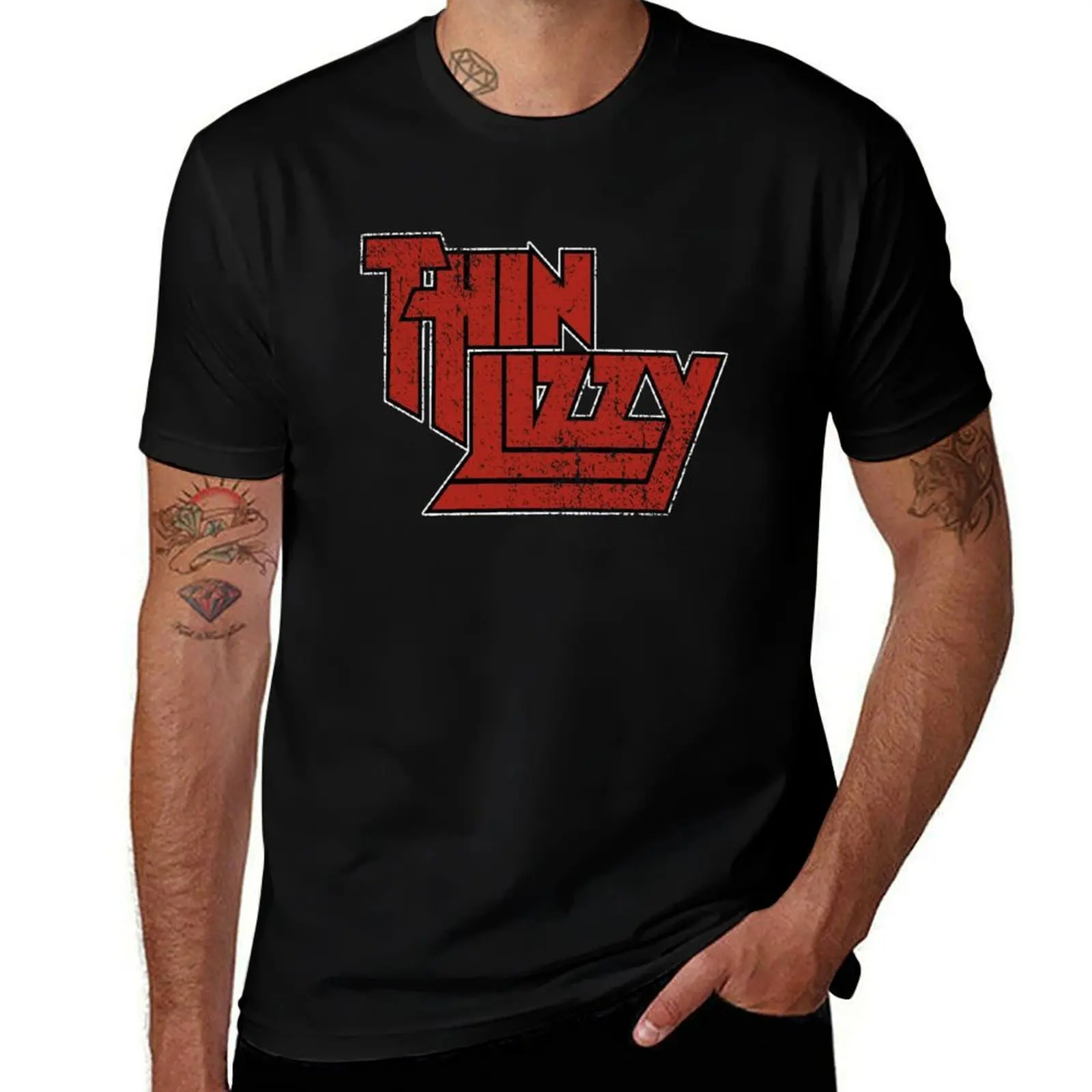 

THIN LIZZY T-Shirt anime tshirt t shirts for man slim fit black cotton t-shirt plain for man package T-Shirt