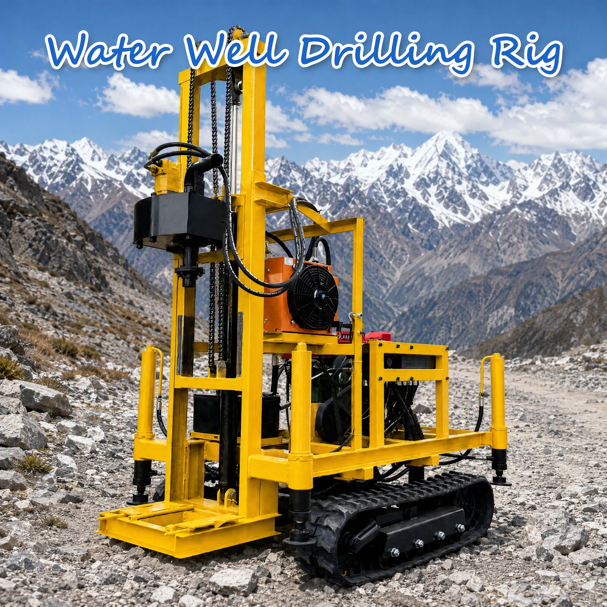 Customized Diesel Powered Fully Hydraulic Well Drilling Rig 22 to 35HP Small Size for Pastoral Water Supply Rapid Hole Making