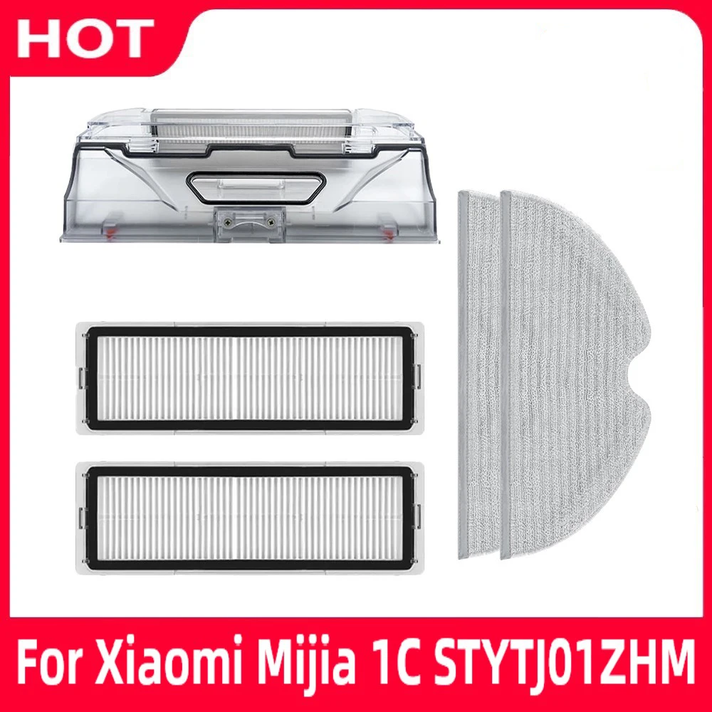 

For Xiaomi Mijia 1C STYTJ01ZHM Pro Mi Robot Vacuum Cleaner Dust Box HEPA Filter Mop Cleaning Accessories Trash can Spare Parts