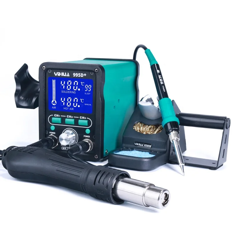 Yihua-ホットエアガンはんだごて、SMD携帯電話修理、リワークはんだ付けステーション、995D