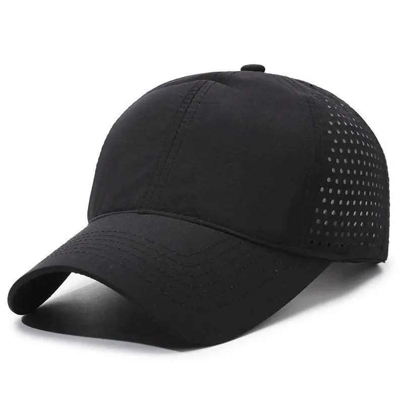 Quick Dry Mesh Baseball Hat Breathable Perforated UV Shield Cap For Running Hiking Outdoor Sport Activities