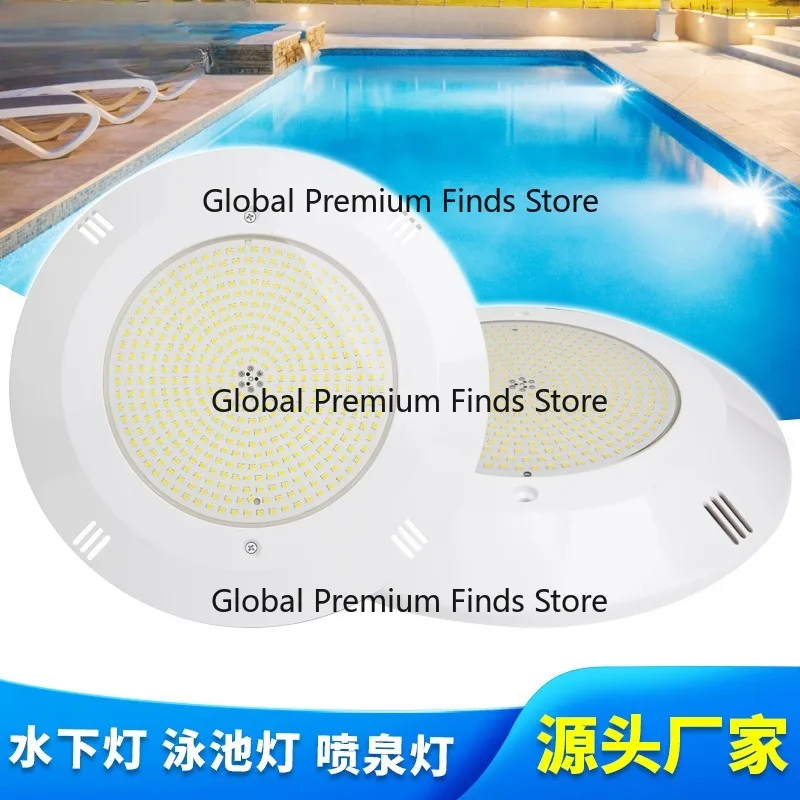 DC/AC Underwater Wall-Mounted Light, Color-Changing Plastic LED Pool Lamp