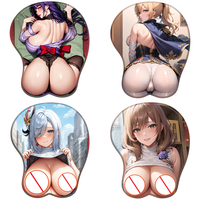 Sexy Genshin Impact 3D Silicone Mousepad Raiden Shogun Yae Miko Kokomi Wrist Support Mouse Pad Anime Game Wrist Rest Mouse Mat