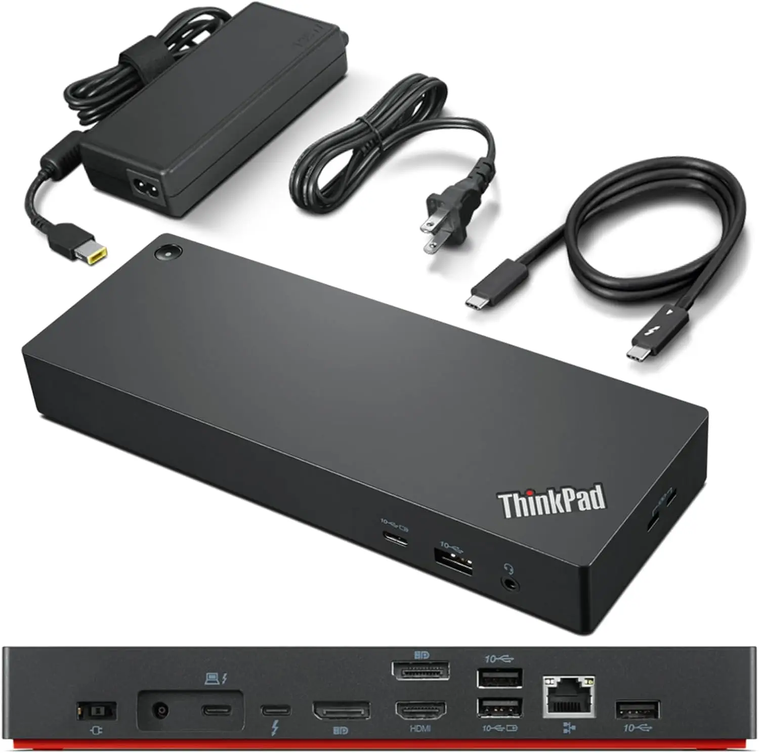 

Universal Thunderbolt 4 Dock with 4 Display Support, 100W Dynamic Charging, Black