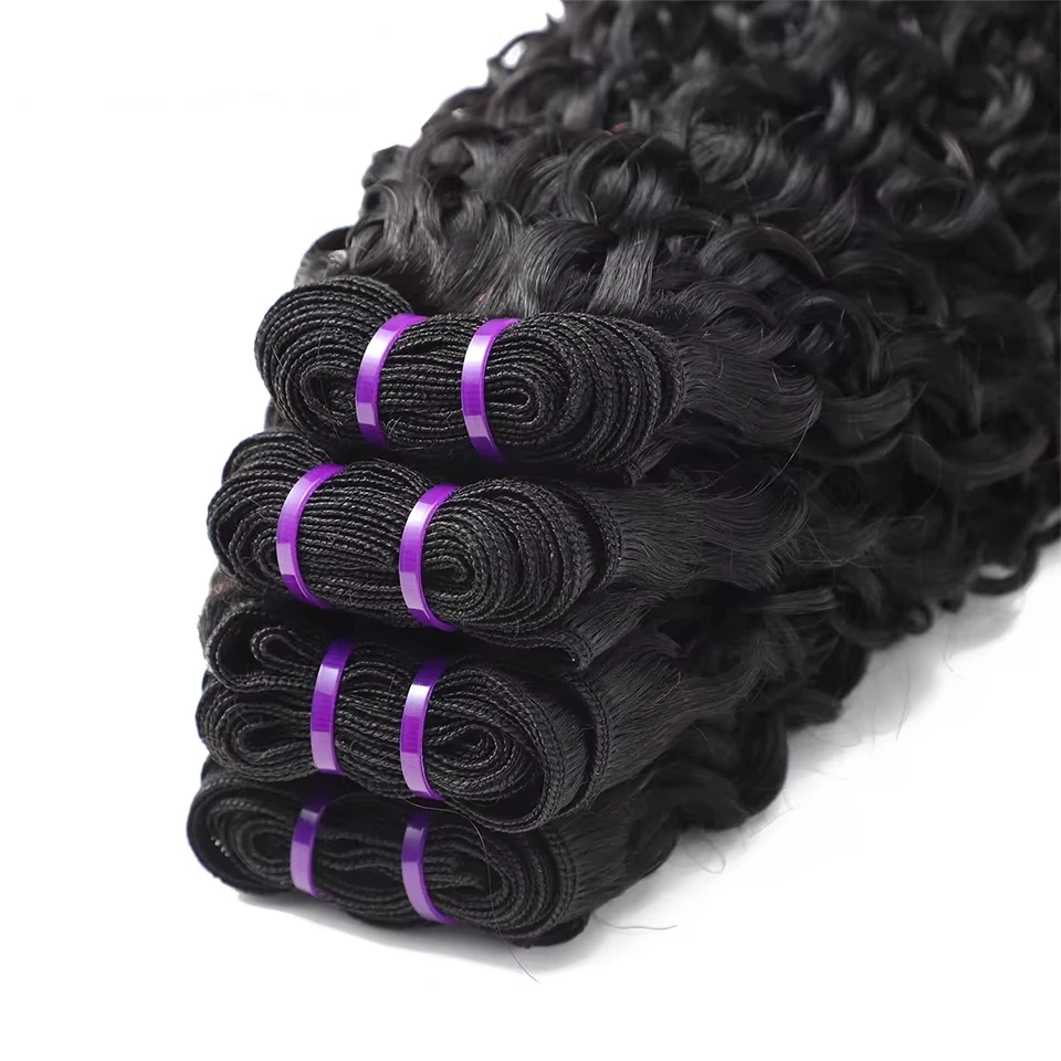 20 Inch Burmese Curly Human Hair Bundles With 1/3/4 Deep Wave Raw Hair Bundles Double Weft Brazilian Virgin Remy Hair Extensions