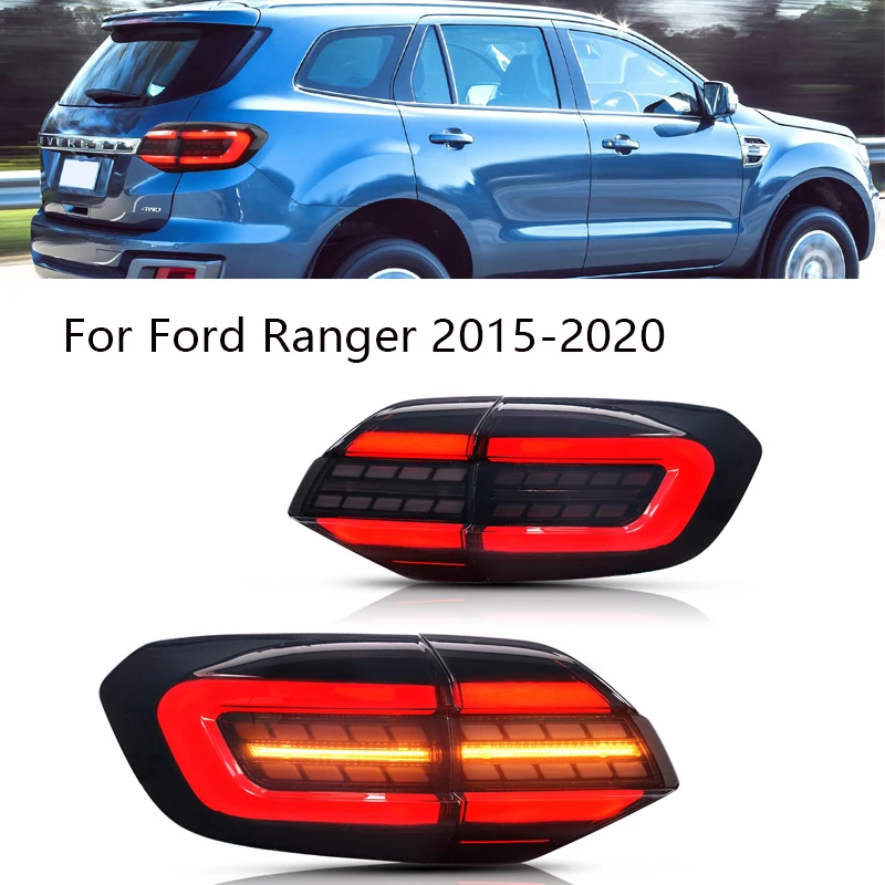 Car LED Taillight Tail Light For Ford Ranger 2015-2020 Raptor LED Rear Driving Lamp + Brake + Reverse + Turn Signal