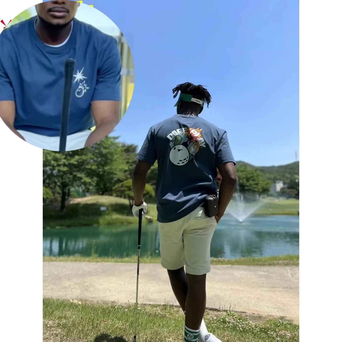 

GOLF Summer Novelty Crew Neck Short Sleeve Golf T-Shirt Printed Logo Breathable Cotton T-Shirt Men's and Women's Sports