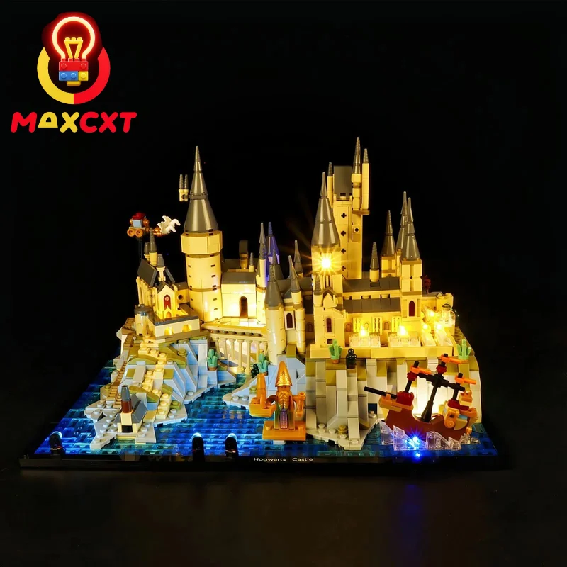 레고 76419 해리 포터 호그와트 마이크로 스케일 캐슬 DIY 장식 램프 용 MAXCXT LED 라이트 레고 빌딩 블록은 포함되지 않음