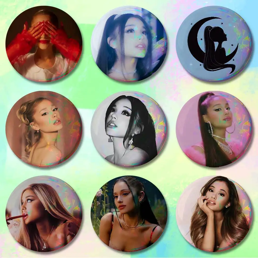 

A-Ariana Sunshine G-Grande Badges 25 32 44 58 75 mm Round Cosplay Pin Bag Decor Fans Collect Friends Gifts Brooch Souvenir
