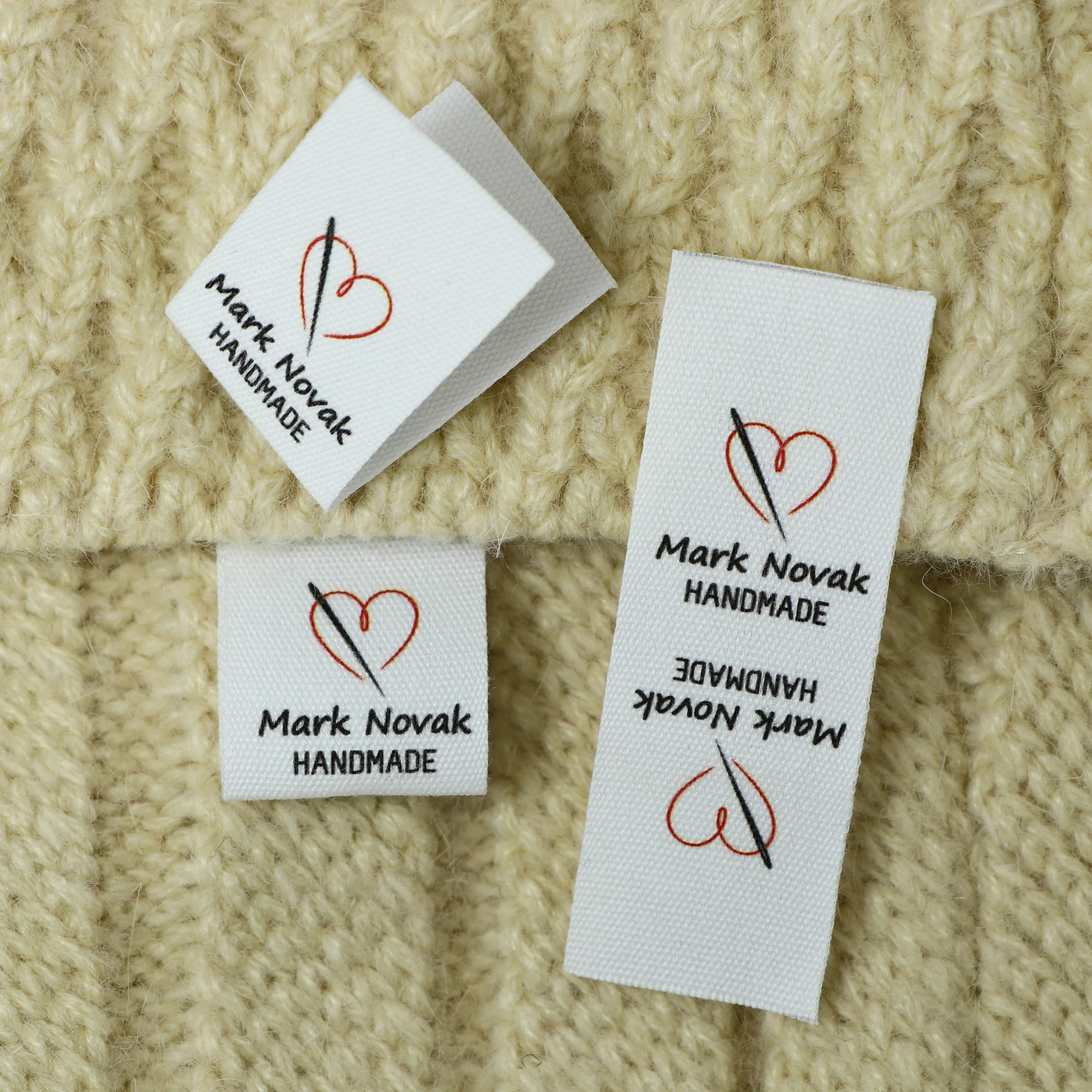 Custom Clothing Labels , Personalized Brand, Cotton printed Tags, Handmade label, Logo or Text,  Watercolor Labels (FR250