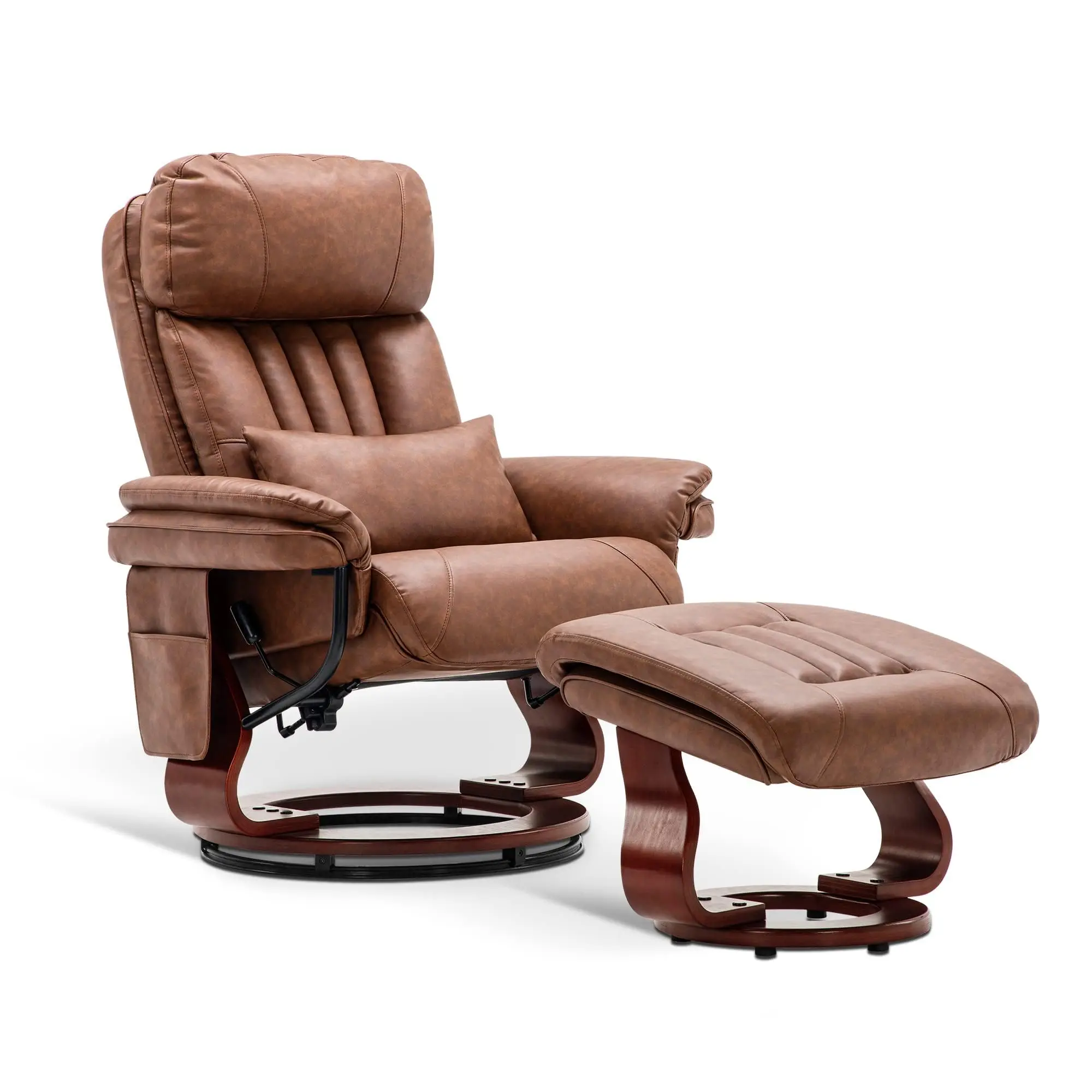 Swivel Recliner with Ottoman, TV Chair with Vibration Massage, Ideal for Small Space, RV, Living Room & Bedroom 4999