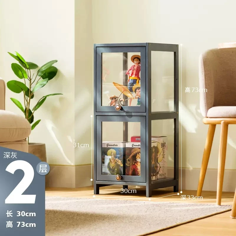 

Hand-Made Display Cabinet Imitation Glass Transparent and Dustproof Showcase Toy Acrylic Storage Box Bookcase Shelf