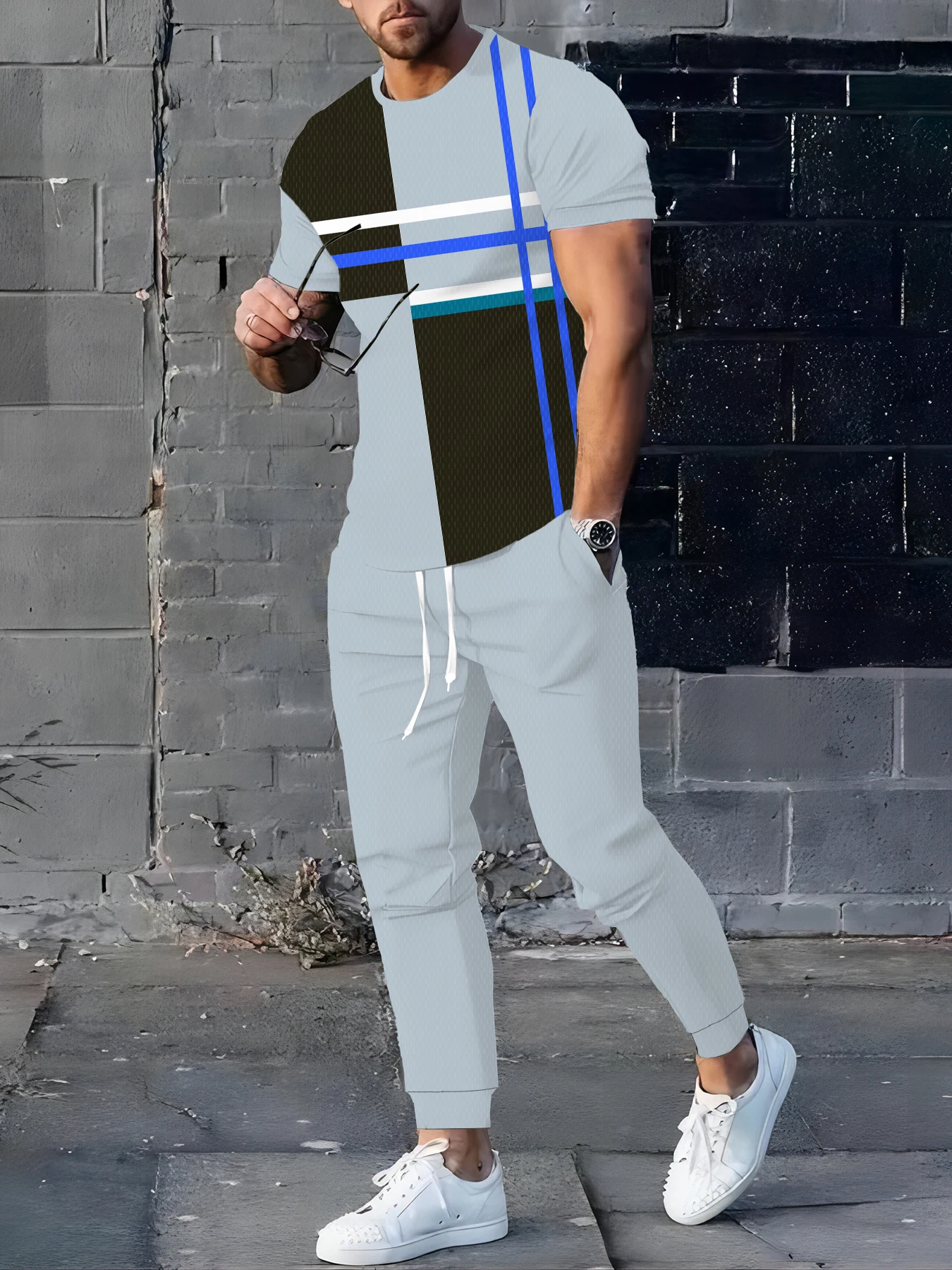 

Urban Street Simple And Fashionable Men's Autumn Long Pants Set, Daily Loose And Casual Fashionable Men's Autumn Set