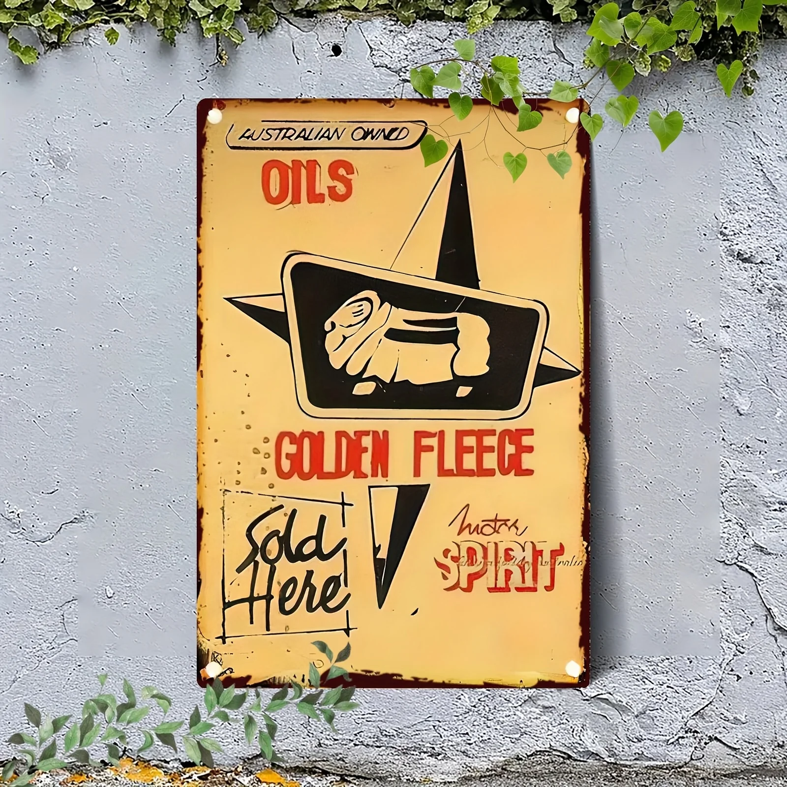 2D Flat - Old Fashioned Australian Metal Sign uitable for Home, Bar, Cafe, or Garage Decoration, Metal Wall Art Decor