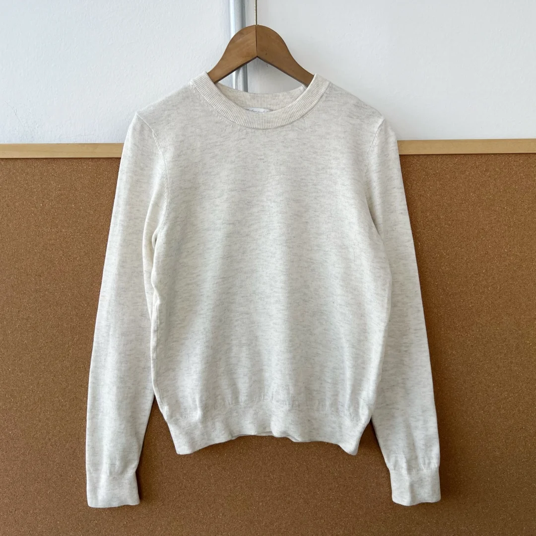 الكورية Sle عارضة طويلة Sve محبوك سترة جولة Ne لون نقي مريح تخفيف الخريف الدفء قطعة واحدة #5