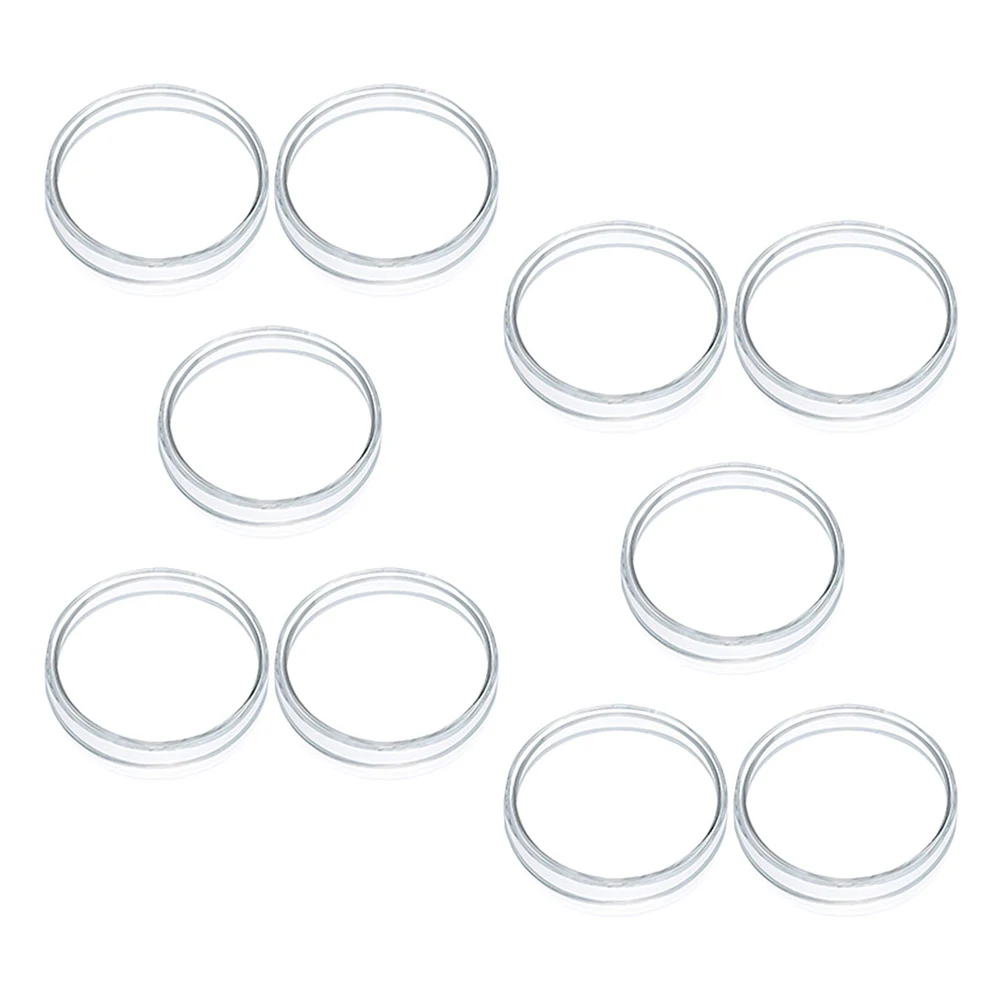 Placas de petri de plástico com tampas, para ágar culturas, experimentos de microbiologia, ciências, uso em sala de aula, prato de cultura com 10 peças