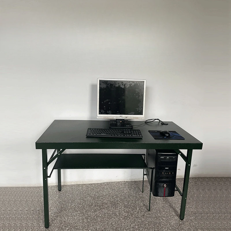 

Field computer desk outdoor camping camping folding long table all-steel command training desk desktop office computer desk