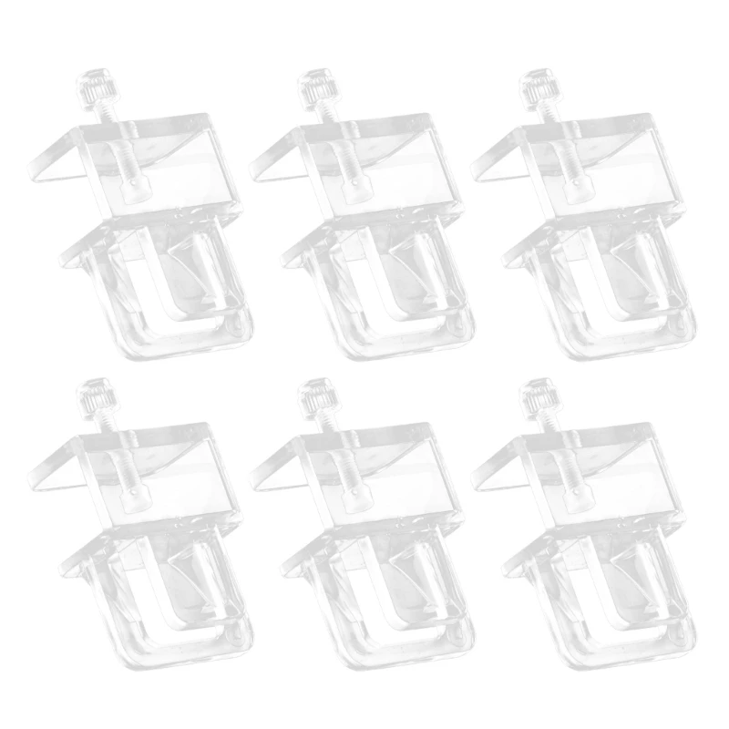 

6 Pieces Fish Screen Net Holder Bracket Landscape Net Mounting Holder Multifunctional Transparent Acrylic Bracket Dropship