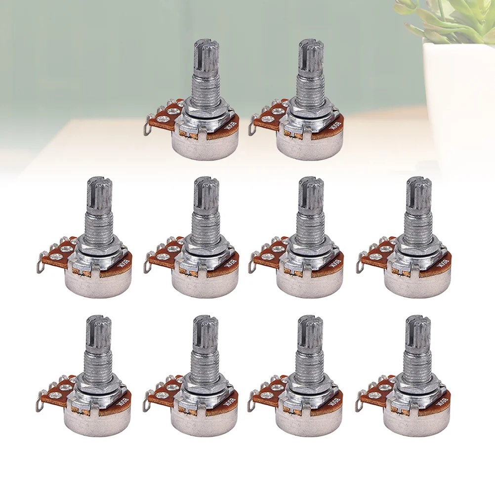 

10 Pcs Potentiometer Bass Shaft Knob Guitar Tone Potentiometers Volume Parts Corner