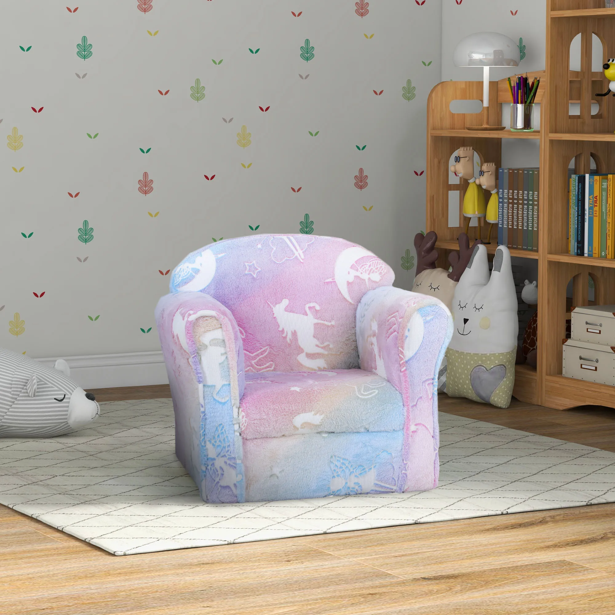 Kids Sofa with Luminous Fairy Design for 18-36 Months, Multicolor