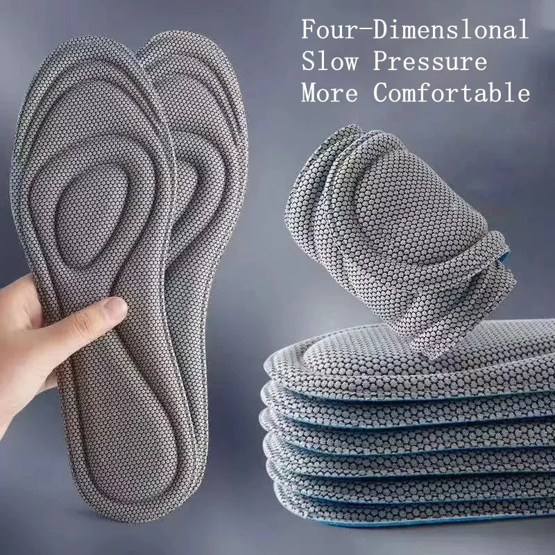 Memory Foam Insoles for Shoes Men Women Nano Antibacterial Massage Sport Insole Feet Orthopedic Shoe Sole Running Accessories
