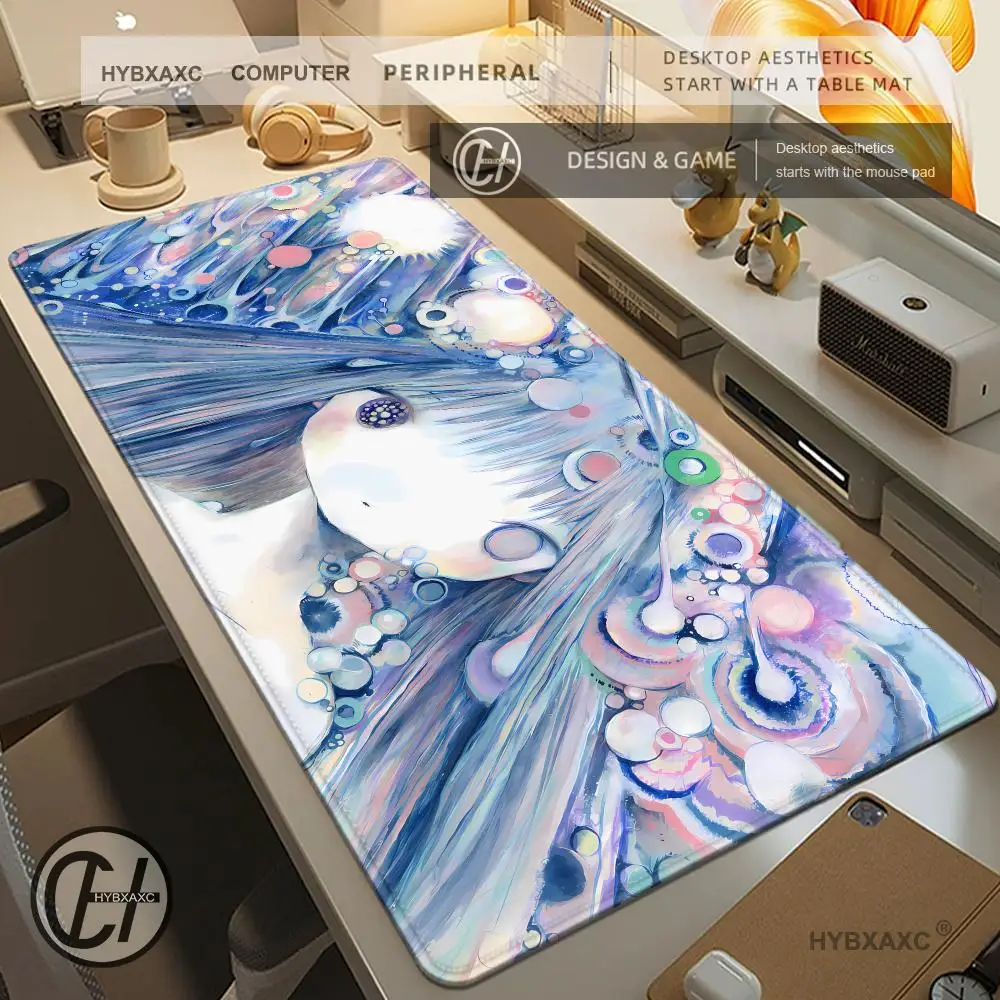 Singer K-Kikuo Cartoon Large Big Mouse Pad Anti-Slip Rubber Edge Locked Thickened Laptop Gaming Desk Mat Table Pad HYBXAXC
