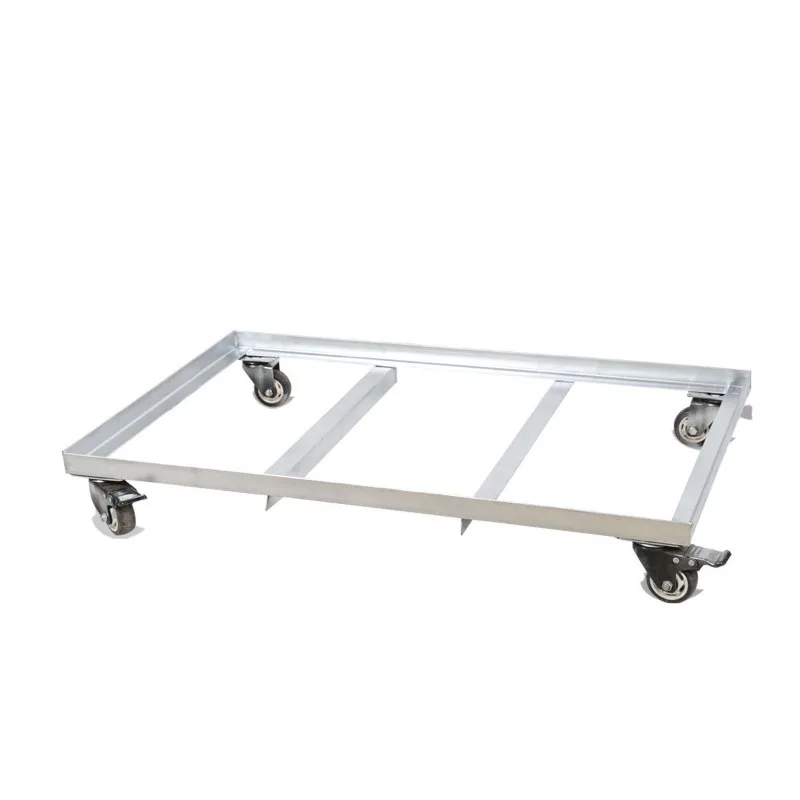 

Customized removable iron tray with universal wheel, washing machine cabinet tray.