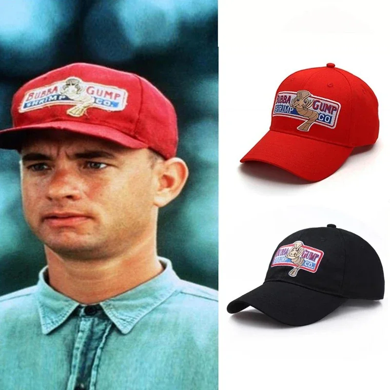 

Forrest Gump Baseball Caps for Men 1994 BUBBA GUMP SHRIMP CO Embroidery Hat Cotton Red Black Snapback Gump hats
