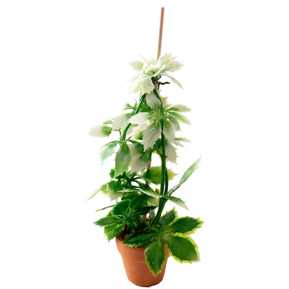 

Миниатюрное растение в горшке 1:12 для кукольного домика, зеленый микроландшафт, украшение для сказочного сада, модель для сцены