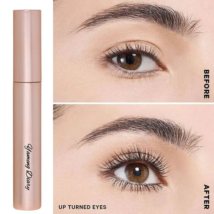 Mascara opaco in fibra di seta Pennello ultrafine per trucco Allunga le ciglia Mascara arricciante marrone nero ad asciugatura rapida impermeabile Comestic