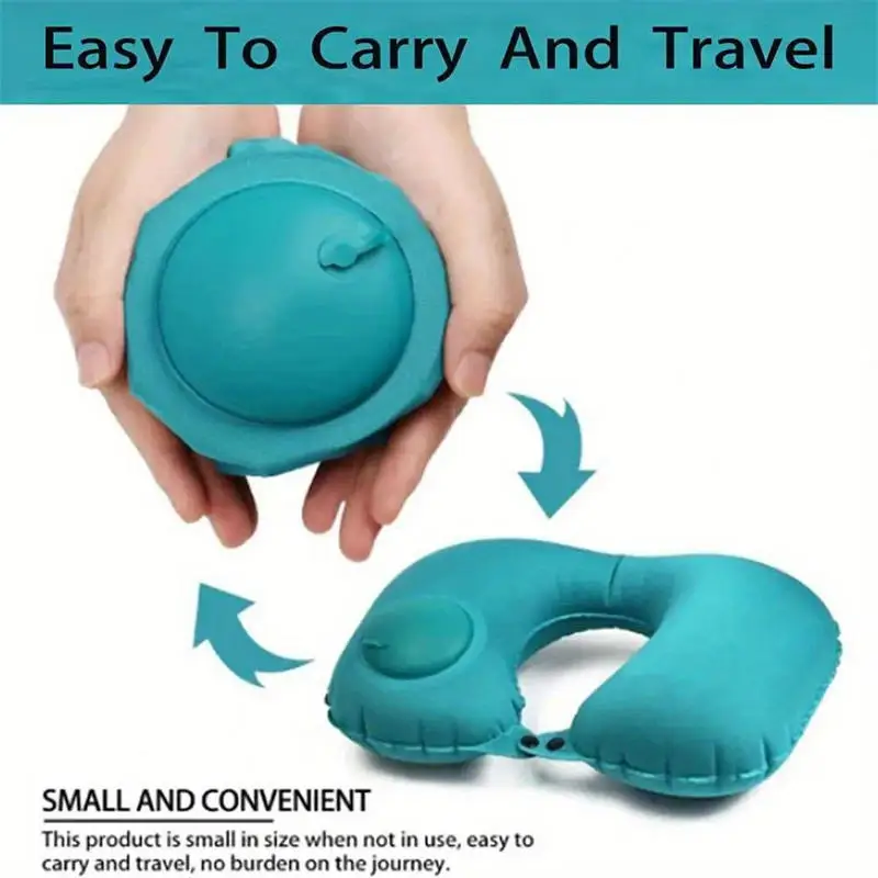 Inflatable Pillow Camping Pillow No Need To Inflate Car lumbar Pillow Suitable For Neck and Waist Support Camping Equipment