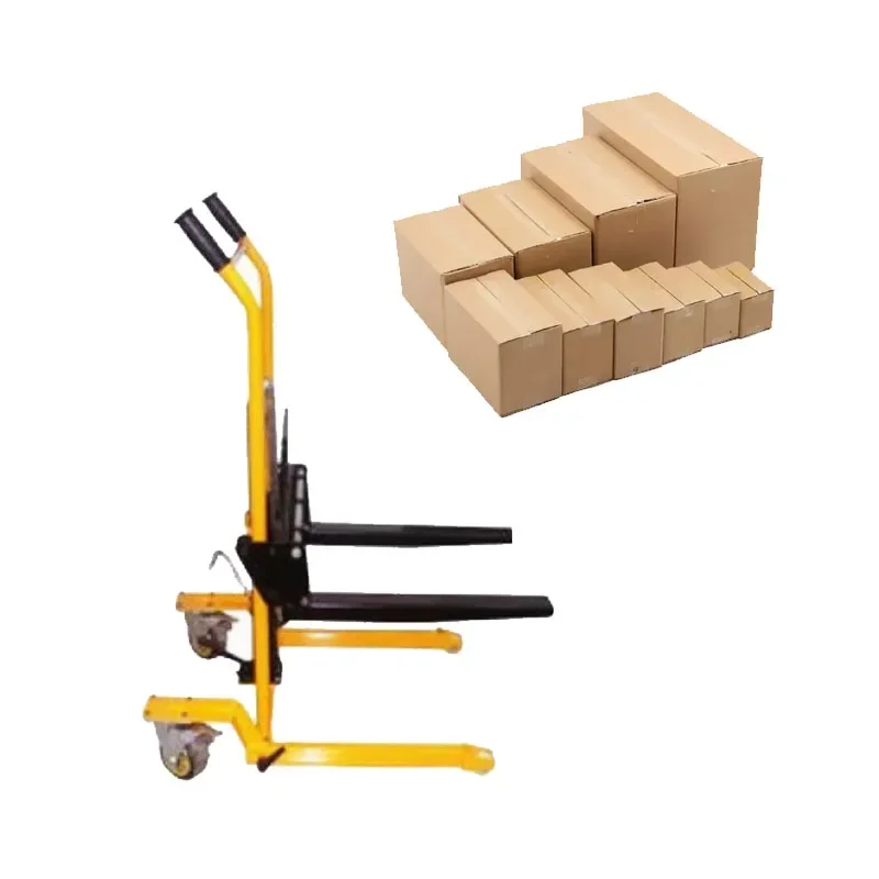 Hot sales Forklift Hydraulic Truck Stacker Lifting Hand Push Small Manual Lift Forklift Folding Handle Universal Wheel