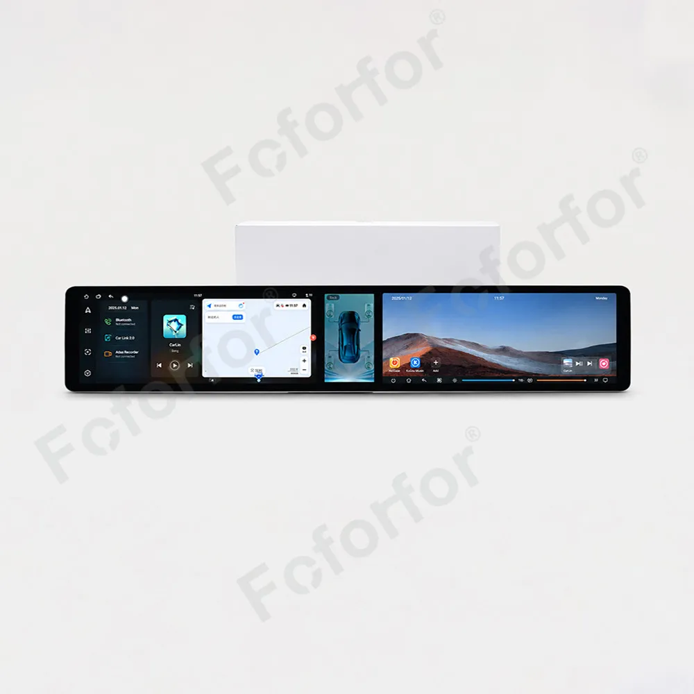 Car Accessories CarPlay For Ssang Yong Tivoli Matte Black 2015-2019 Dual 12.3 Inch Screen Car GPS Multimedia Player Head Unit