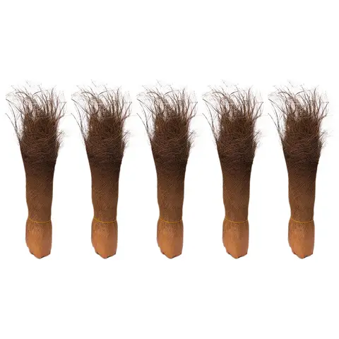 5pcs 인공 야자수 슬라이스 30cm 와이드 자연 갈색 코코넛 장식 생선 튀김 부화 정원 조경 액세서리 식물