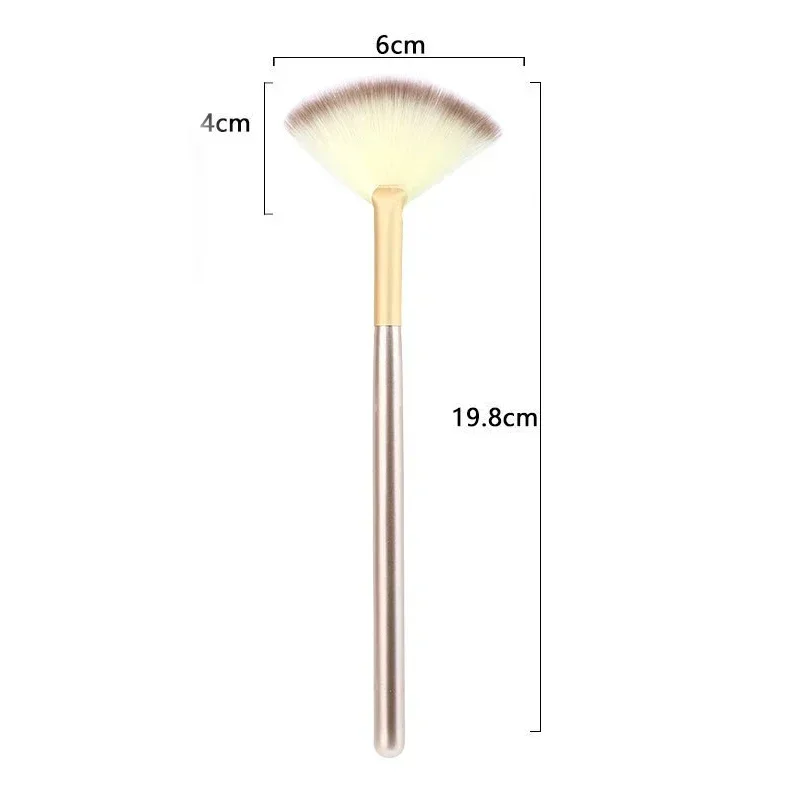 5 ชิ้นพัดลมแปรงแปรงแต่งหน้านุ่มแปรงแต่งหน้าเครื่องสําอาง Applicator เครื่องมือด้ามไม้และเส้นใยนุ่มสําหรับ Glycolic Peel Mask