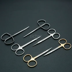 Shang Hai Tiangong Scissors Ophthalmic Surgery Scissors Stainless Steel Ultra-Fine Curved Tip Double Eyelid Tool Express