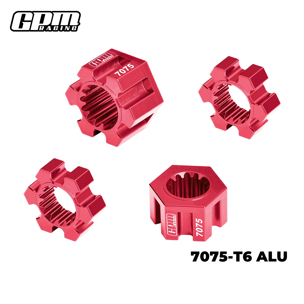 7075 Legering 24 mm wielzeskantnaven TRAXXAS 1/6 Funco Pro 2WD Sand 8S 10954 7756
