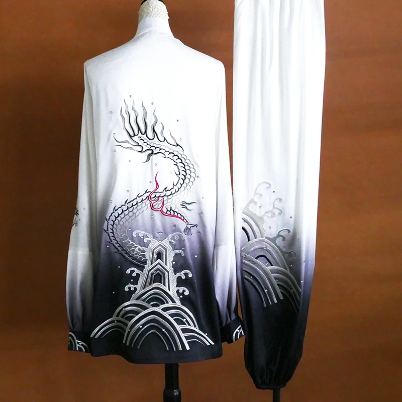 Custom Martial Arts Uniform Embroidered Tai Chi Suit Premium Kung Fu Uniform for Competitions Performances and Daily Wear