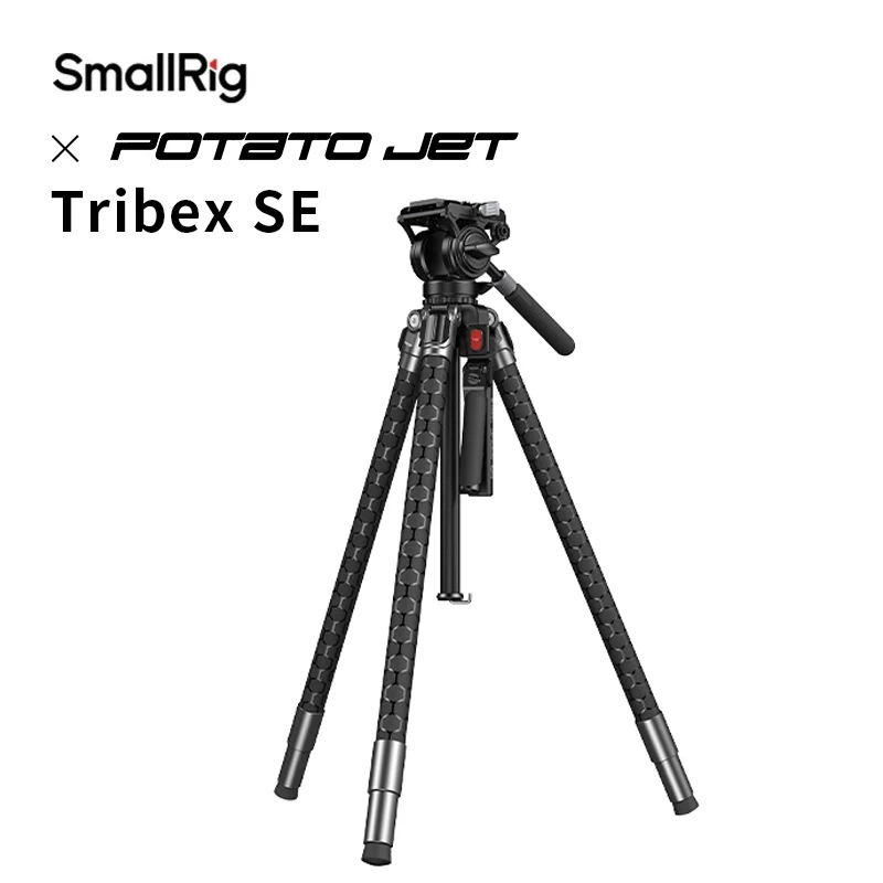 SmallRig x Potato Jet TRIBEX SE Hydraulic Tripod,One-Squeeze Height Adjustment, Max heigh 168cm/66.1in, Load Capacity 6kg 5305