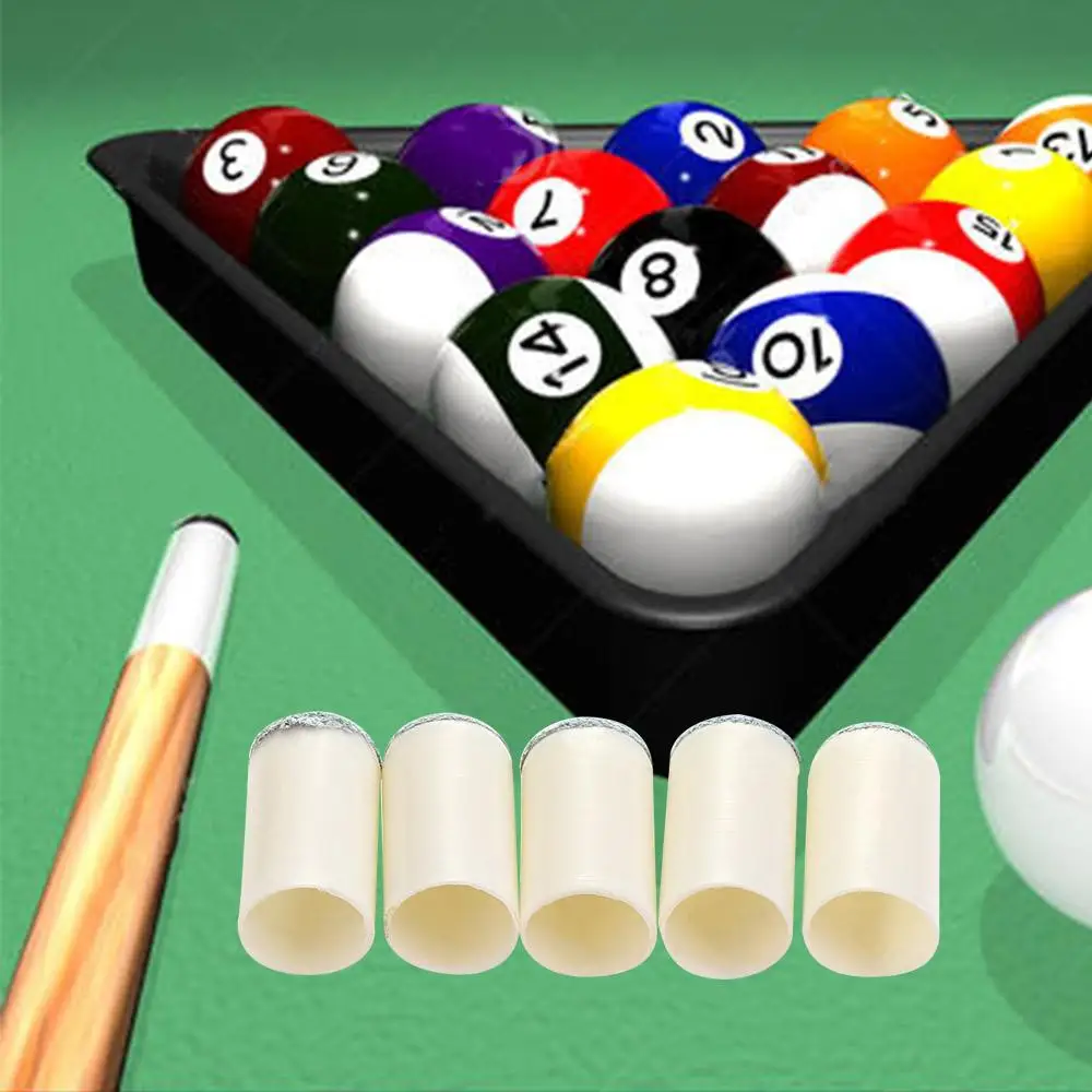 

10Pcs Game Slip-On Club Supplies Repair Rod Replacement Tips Billiard Accessories Snooker Tip Protector Billiard Cue Head Cover