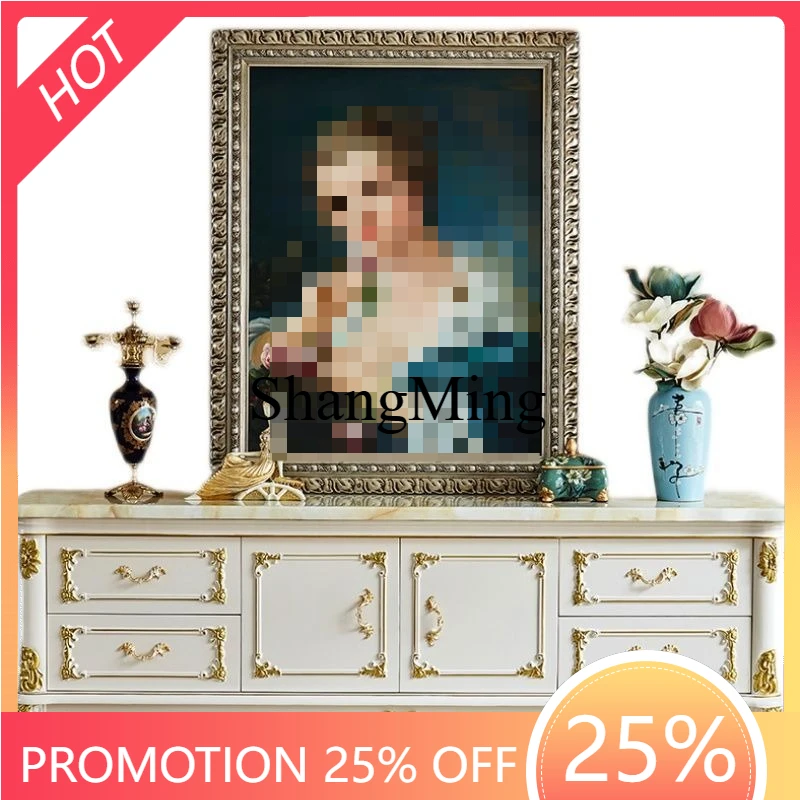 

ZYY household marble wood simple storage locker ivory white master bedroom floor cabinet high style