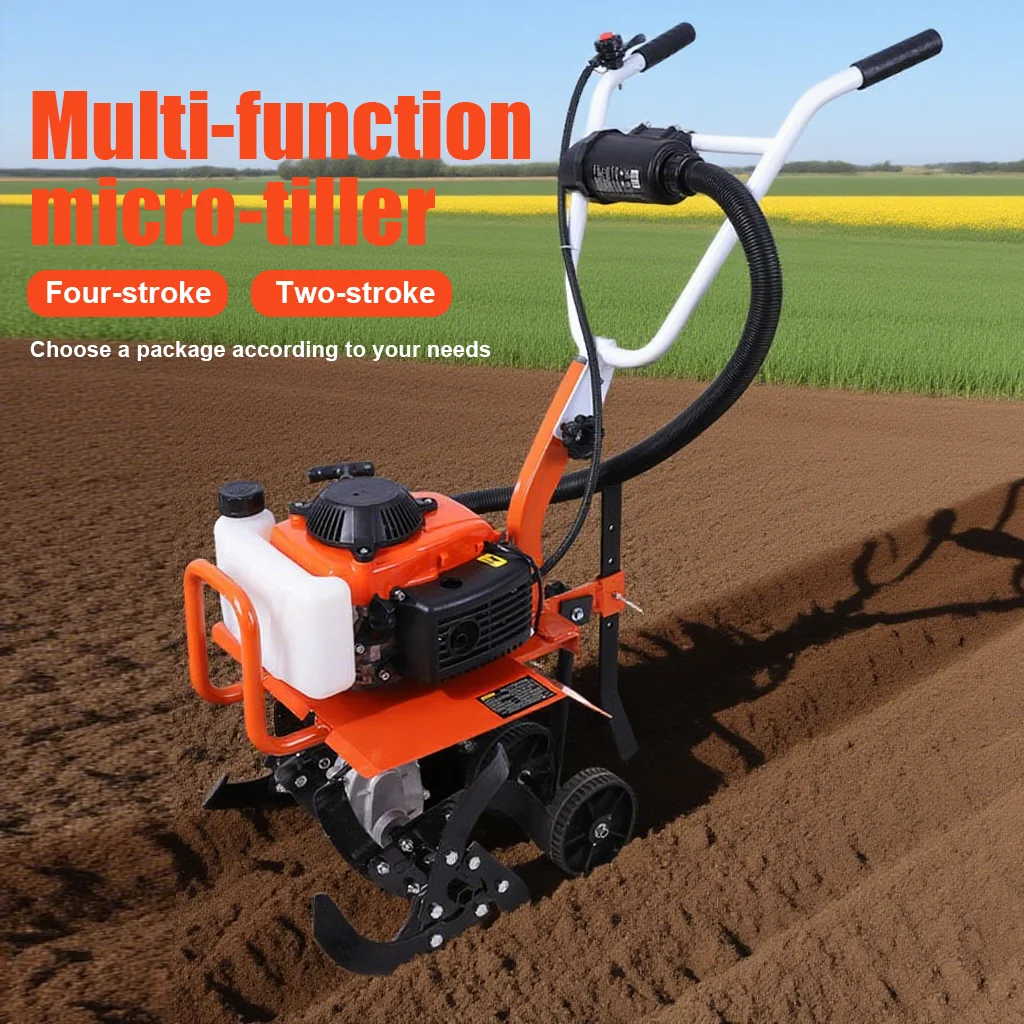 

Small Gasoline Micro Cultivator Gasoline Multi-function Minitype Rotary Tiller Machinery Agricultural Garden Tools