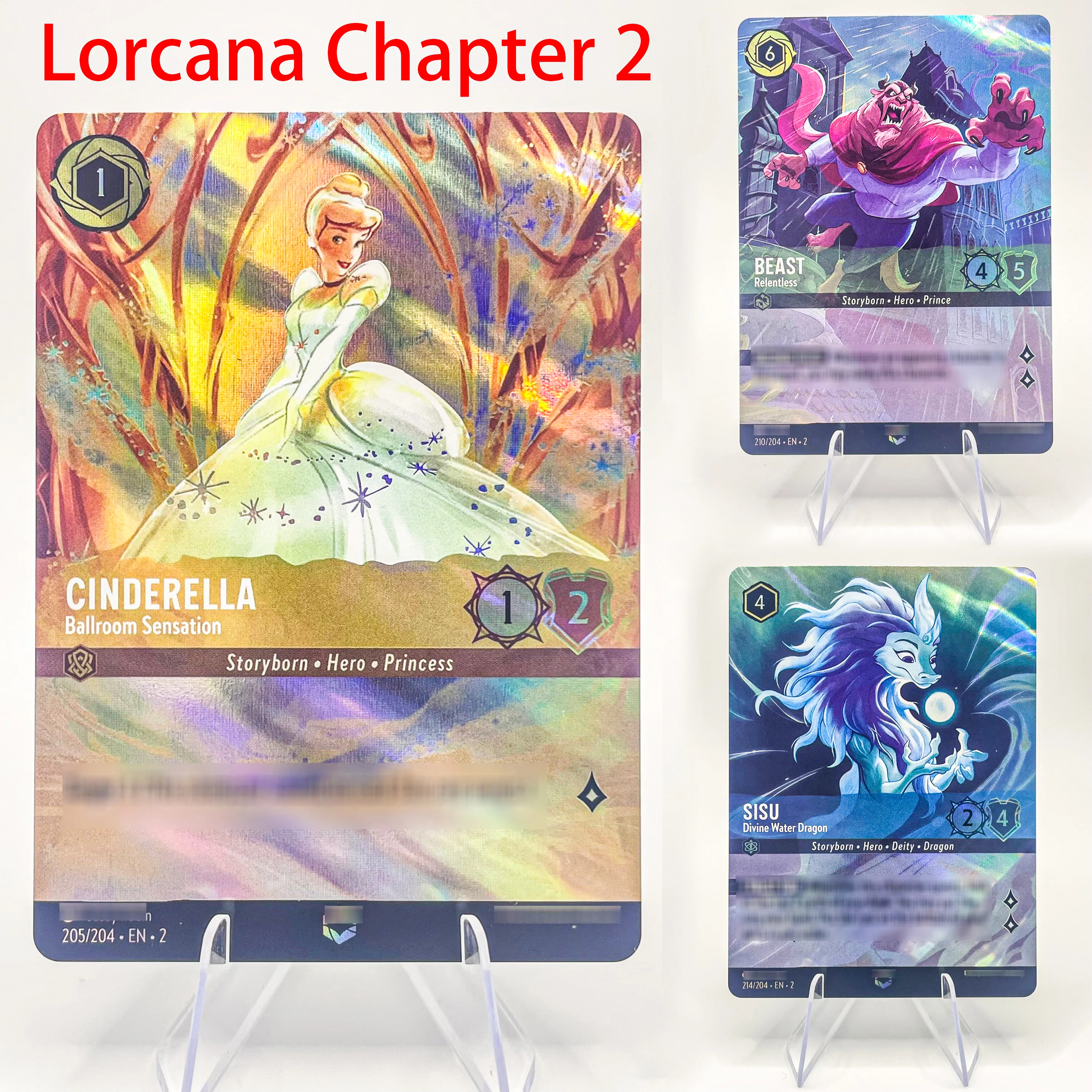 

PROXY Lorcana Chapter 2 Foil Cards PETE BEAST ALICE SISU HERCULES NAMAARI TCG Collection Cards English French Version