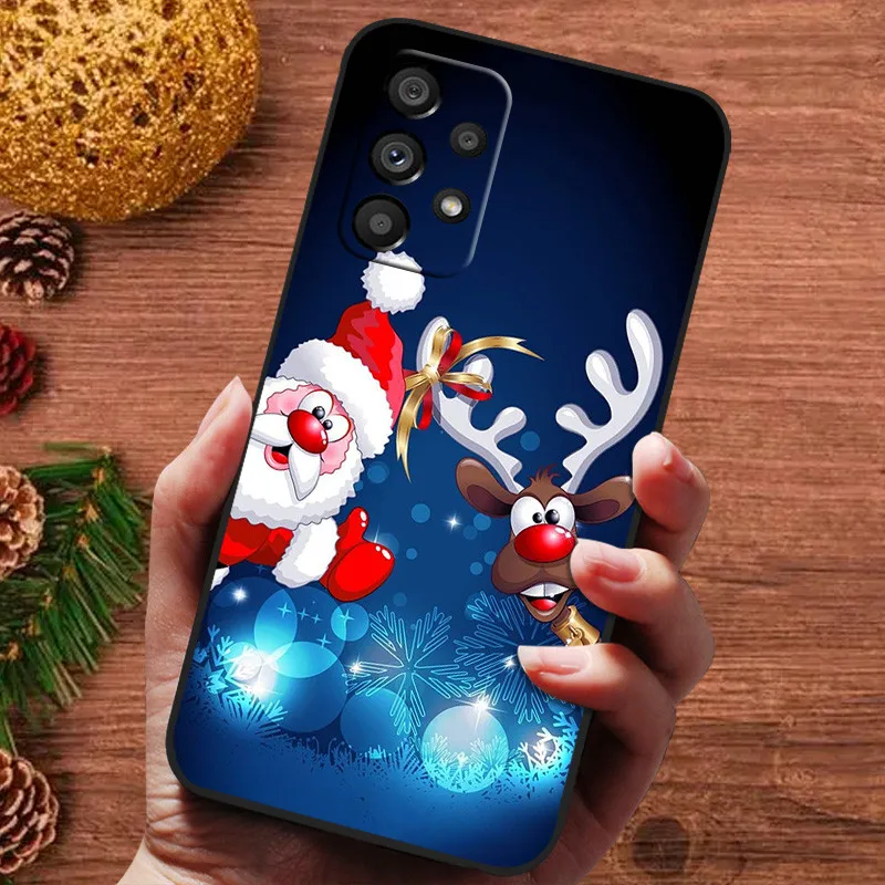 Cover dipinta di natale per Samsung Galaxy A53 A33 A73 A52s 5G custodia morbida in Silicone Fundas per Galaxy A52 A54 A34 A24 A14 5G Cover