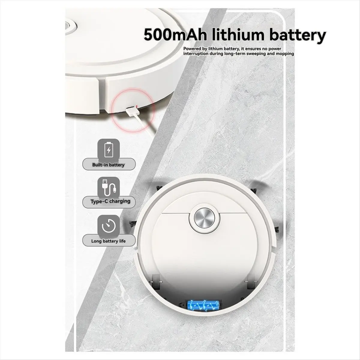 *X07A Smart Sweeping Robot Vacuum Cleaner 300Pa Vacuum Suction Easy to Use for Hard Floors Pet Hair Carpets