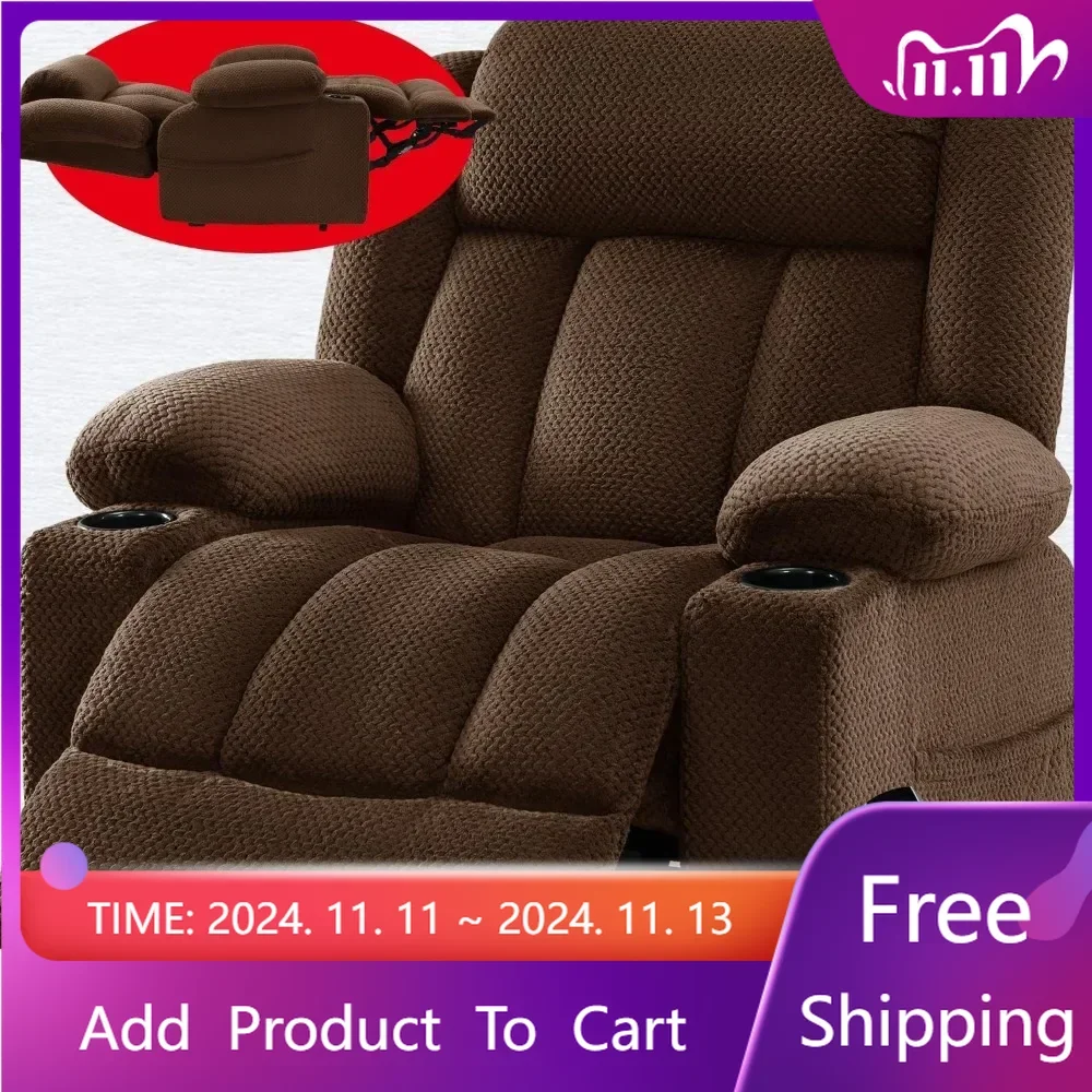 

Triple Motor Large-Wide Power Lift Recliner Chair for Elderly,Lay Flat,Heat and Massage,Infinite Position,Power Headrest