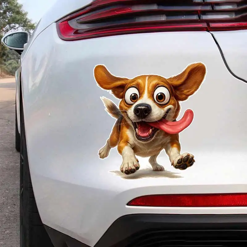 Funny Beagle Pet Dog Animal Car Sticker Waterproof Styling Automobiles Motorcycle Exterior Accessories Vinyl Decals SH889