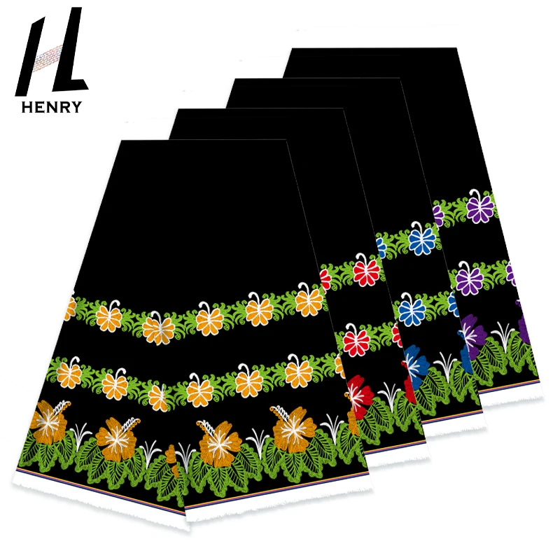 

Micronesia Chuuk Skirt Mumu Dress New Design Polyester Print Fabric Hibiscus Flower Printed Fabrics For Summer