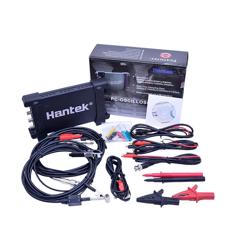 Hantek 6254BE Virtual Automotive Oscilloscope 4   250MHz Bandwidth 1Gsa/s 64K Memory Depth 8-Bit Resolution 1-Year